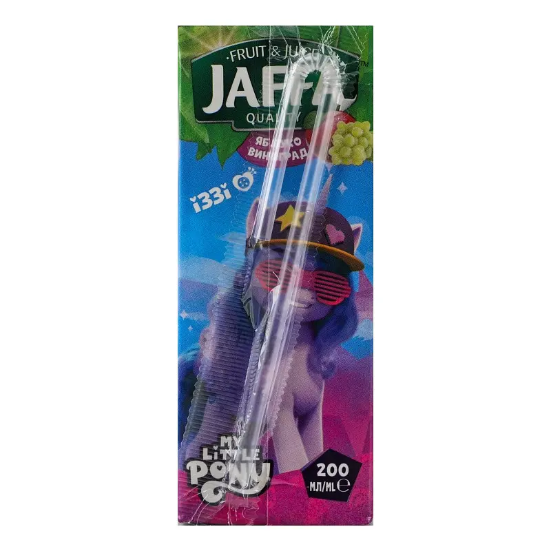Яблочно-виноградный нектар Jaffa Пони-Трансформеры slim 0.2 л - фото 3