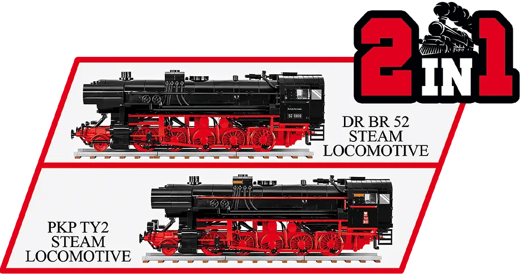 Конструктор Cobi Локомотив DR BR Class 52 масштаб 1:35, 1723 деталі (COBI-6283) - фото 4