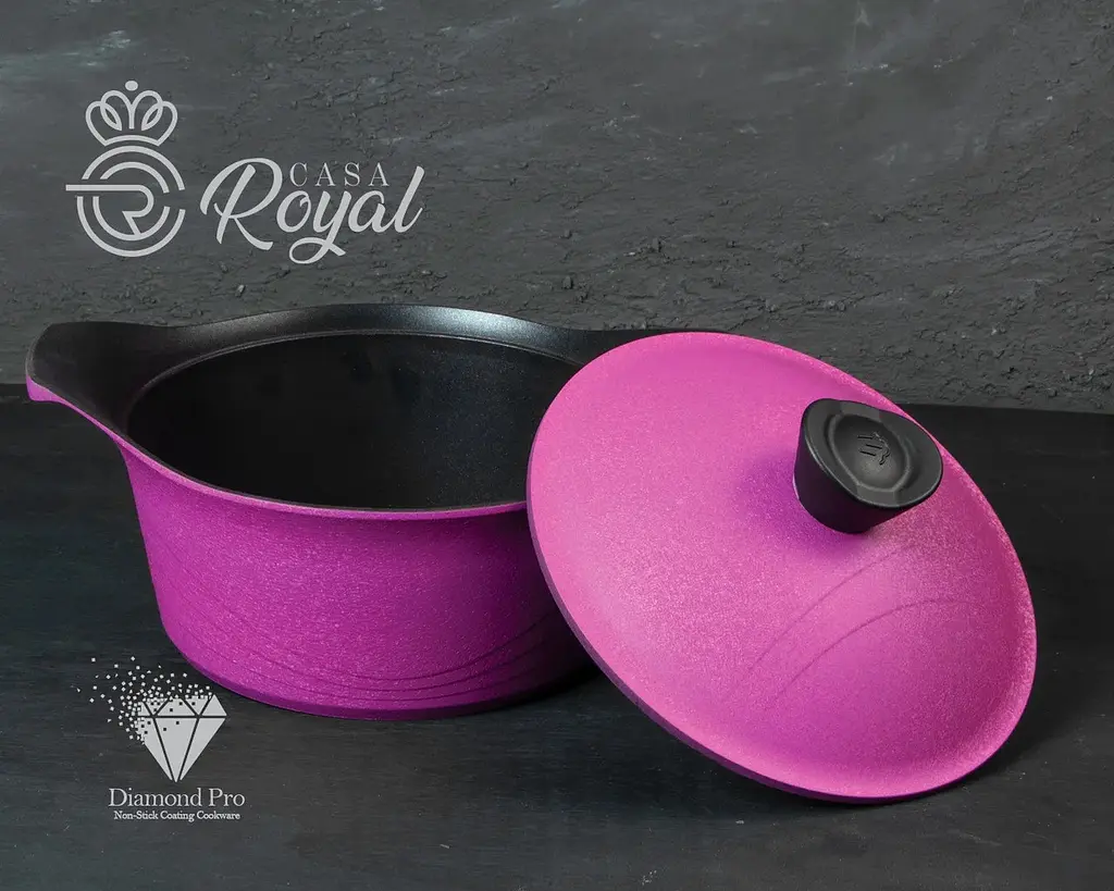 Каструля Casa Royal D-UKR 20400 "Gusto" 24см 4.5л Pink - фото 2