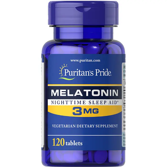 Амінокислота Melatonin 3 mg, 120 таблеток Puritan's Pride vit0003825
