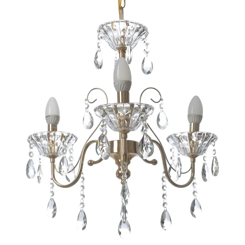 Люстра подвесная Brille хрустальная свеча E14 60W (BCL-655S/3) - фото 2