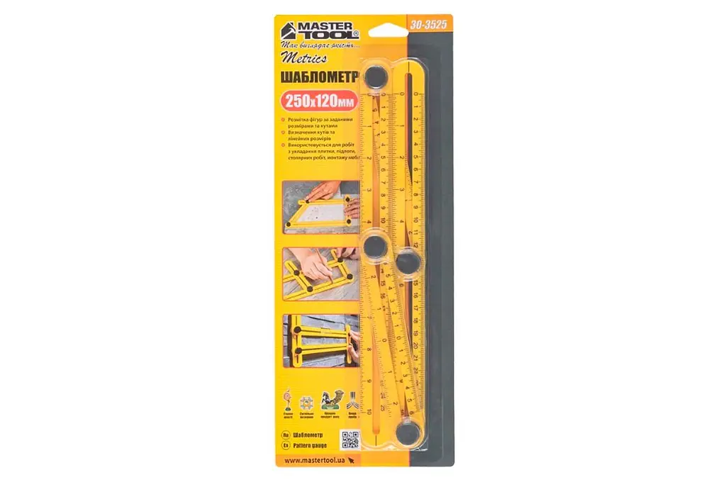Шаблометр измерительный строительный Mastertool 250 x 120 мм 30-3525 - фото 5