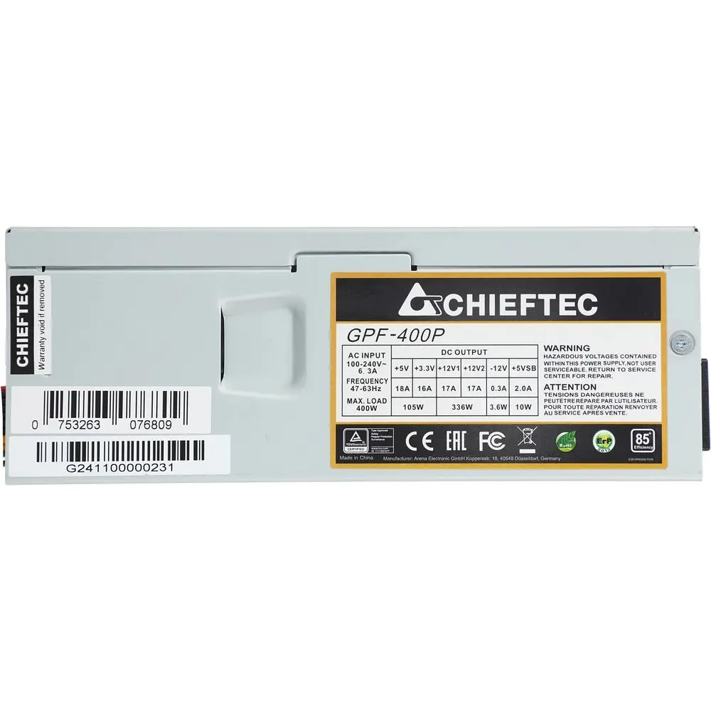 Блок питания Chieftec 400W SMART GPF-400P 80 мм вентилятор, >85%, TFX, bulk - фото 5