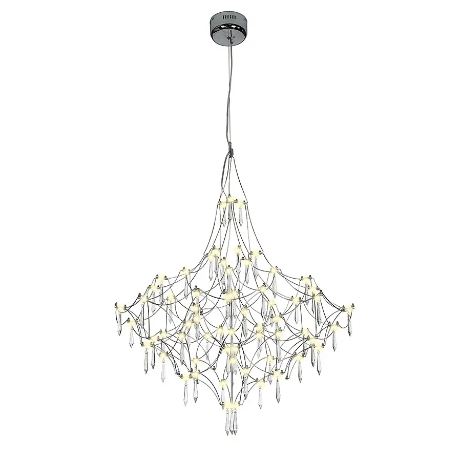 Люстра стельова LED Levistella 918L981 (800) CH, 40W, три режими світла, діаметр 800мм, металевий каркас, сучасний стиль для дому - фото 2