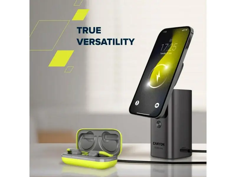 Зовнішній акумулятор (Power Bank) Canyon OnPower 150 Qi2 Magnetic (CNS-CPB150DG) - фото 10