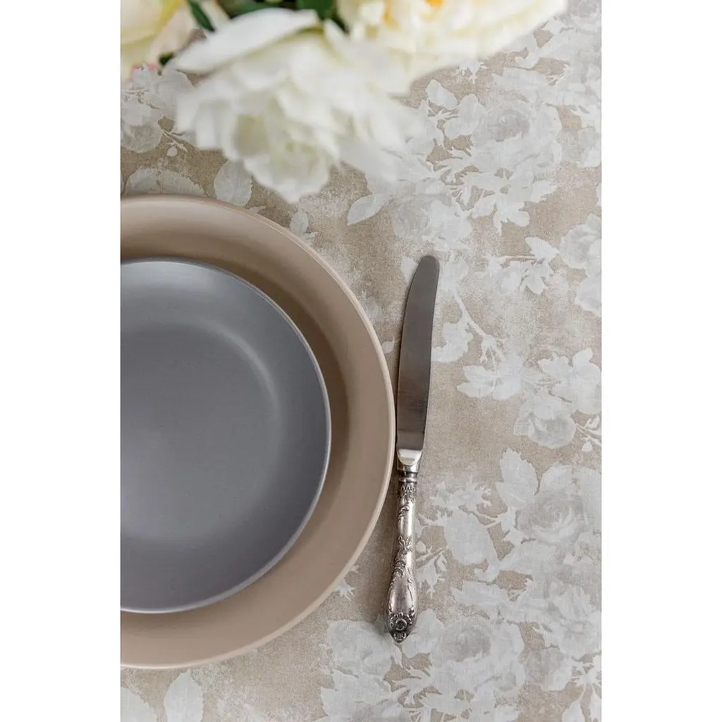 Скатертина Прованс Simfoni Алюр кругла D-180 см бежева (33845) - фото 5