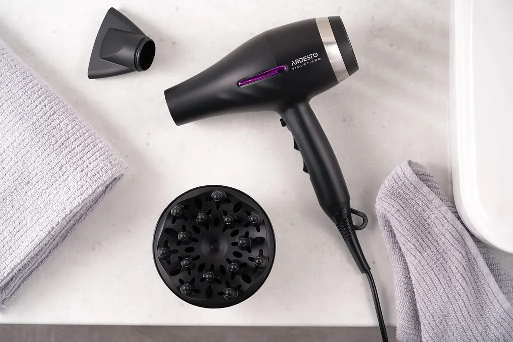 Фен Ardesto Violet PRO HD-Y223PRO, 1850-2200Вт, 2 швидкості, 3темп.режими, дифузор, чорний - фото 3