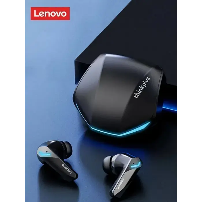 Бездротові спортивні вакуумні навушники Lenovo Thinkplus GM2 Pro TWS, Bluetooth у кейсі Чорні - фото 4