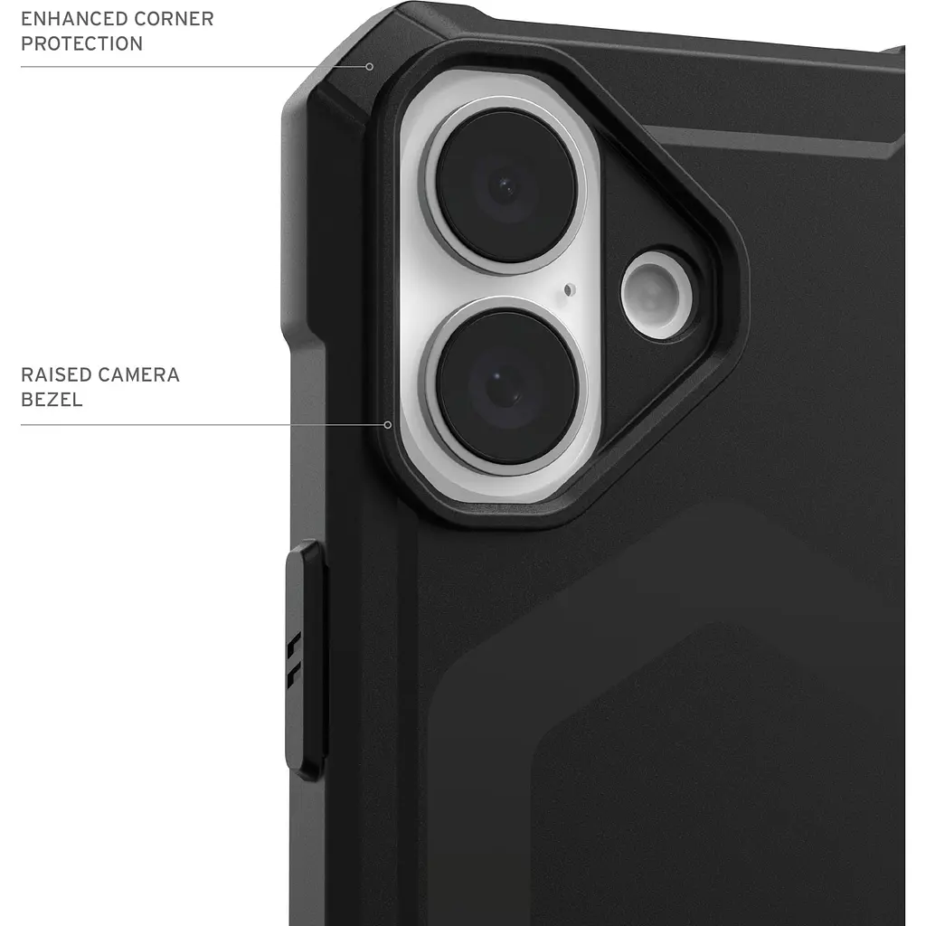 Оригинальный противоударный чехол UAG Essential Armor MagSafe для iPhone 16 Plus Black 114447114040 - фото 8