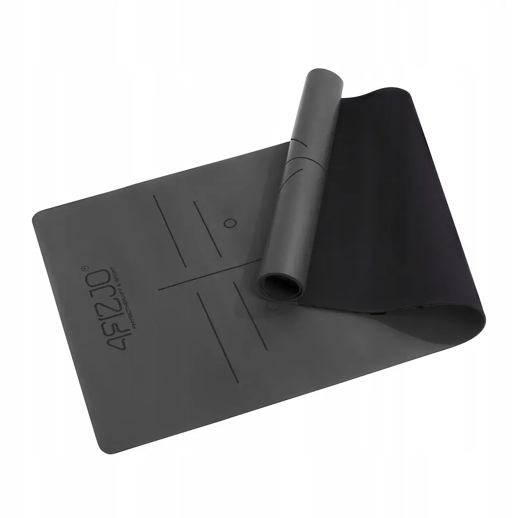 Килимок (мат) спортивний 4FIZJO PU 183 x 68 x 0.4 см для йоги та фітнесу 4FJ0587 Black (P-5907739319531) - фото 13