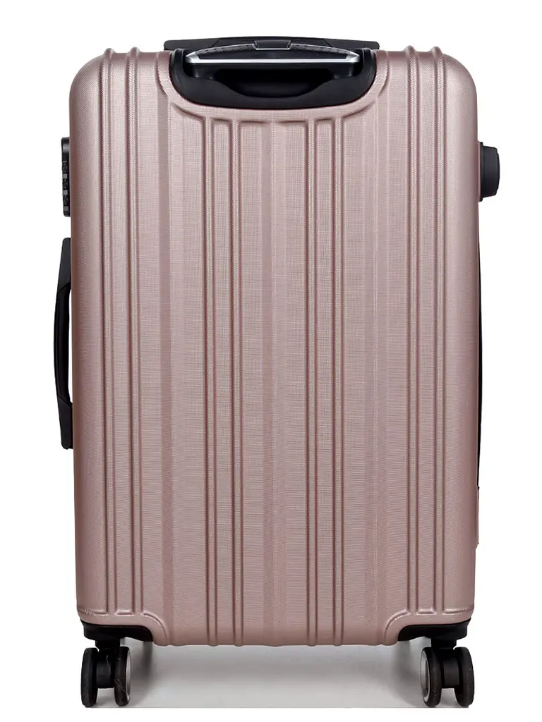 Валіза полікарбонат середній (M) Airtex 623 70л 66x42x26см Рожеве золото (Rose gold) - фото 3