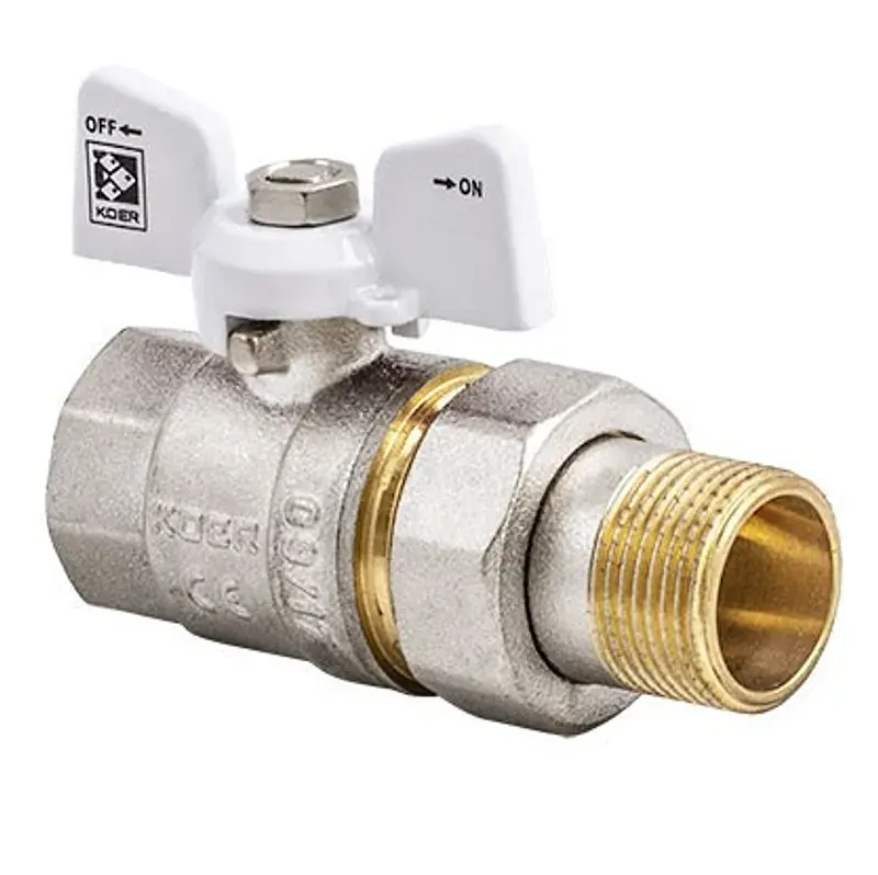 Кран з американкою Koer 3/4" KR.227.W білий KR0097