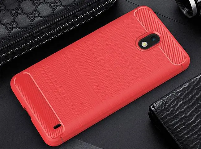 Чохол PRIMO Carbon Fiber Series для Nokia 2 Dual Sim Red - фото 3