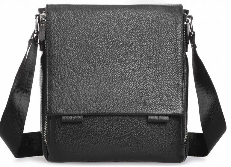 Чоловіча сумка з натуральної шкіри Tiding Bag Чорна (SA25F-8877A)