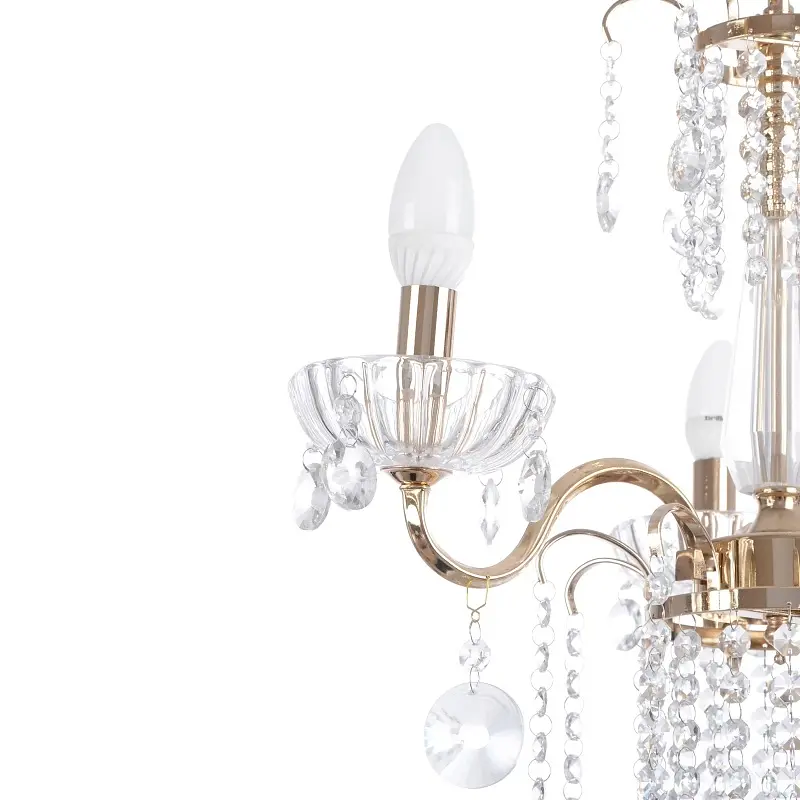 Люстра свеча Brille подвесная хрустальная E14 40W G (BCL-380S/3) - фото 9