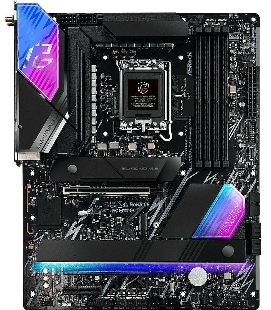 Материнська плата AsRock Z890 LIGHTNING WIFI (Z890 LIGHTNING WIFI) (Socket 1851, Intel Z890, ATX) - фото 2