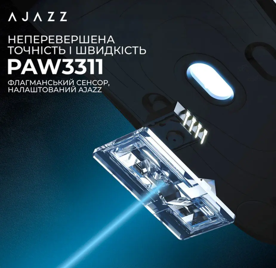 Игровая мышь Ajazz AJ-139W MC V2 Wireless/Bluetooth/USB ESports Gaming 12000dpi 35G White - фото 8