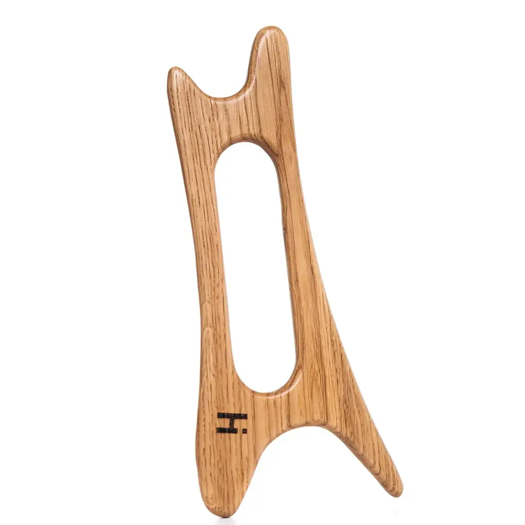 Шкребок-масажер гуаша для обличчя та тіла дерев’яний Лань Wooden gouache massager for face and body Hind Hillary - фото 3