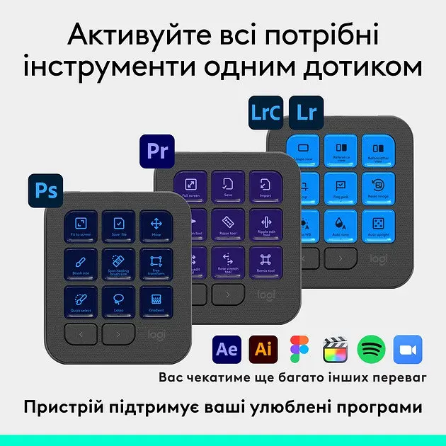 Консоль Logitech MX Creative Console Graphite (920-012931, 920-012660) - фото 6