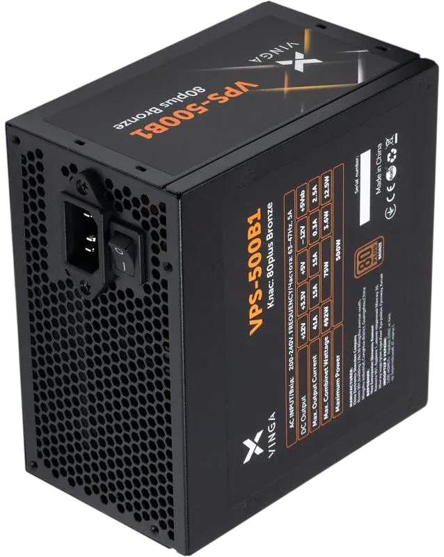 Блок живлення Vinga VPS Bronze B1 500W 80+ Bronze (VPS-500B1) - фото 3