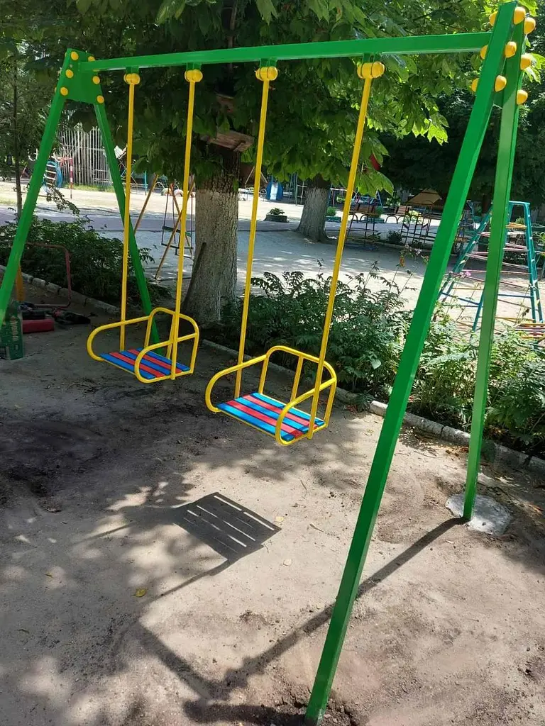 Гойдалки дитячі на підшипниках, двомісні. . - фото 6