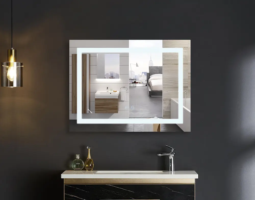 Дзеркало Mixxus Warm MR12-80x70-Reverse (LED Touch, антизапотівання, димер, регулювання яскравості) MI6936 - фото 9