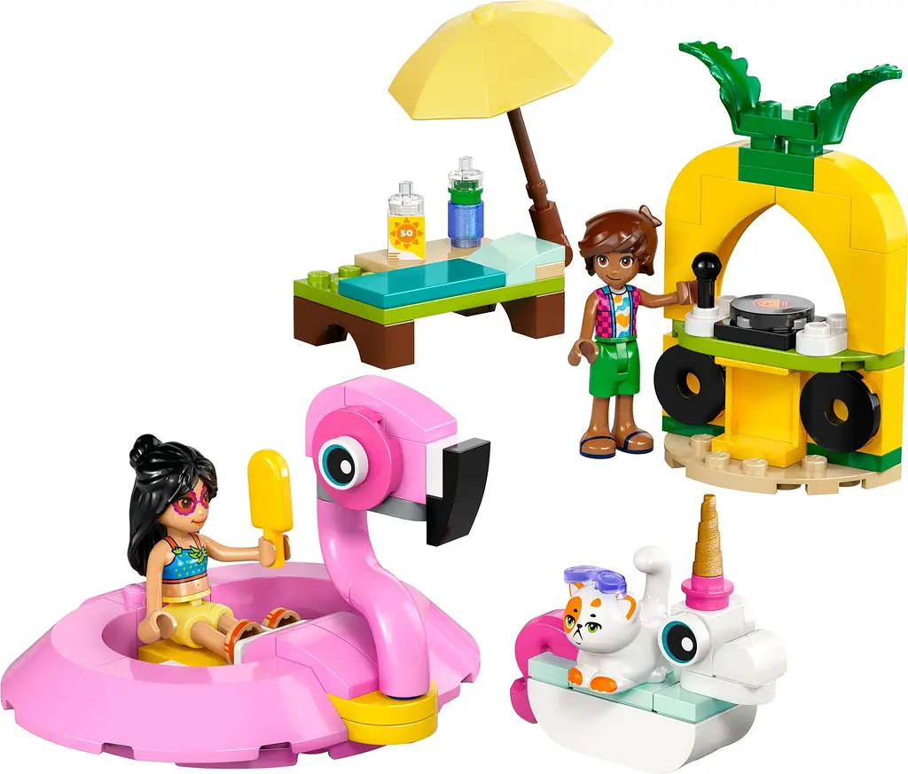 Уценка. Конструктор LEGO Friends Вечеринка единорога и фламинго у бассейна 99 деталей (42658) - фото 5