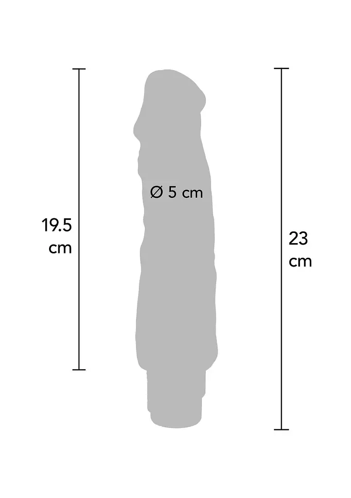 Вібратор ToyJoy Dual Density 9", 23 см (тілесний) - фото 4