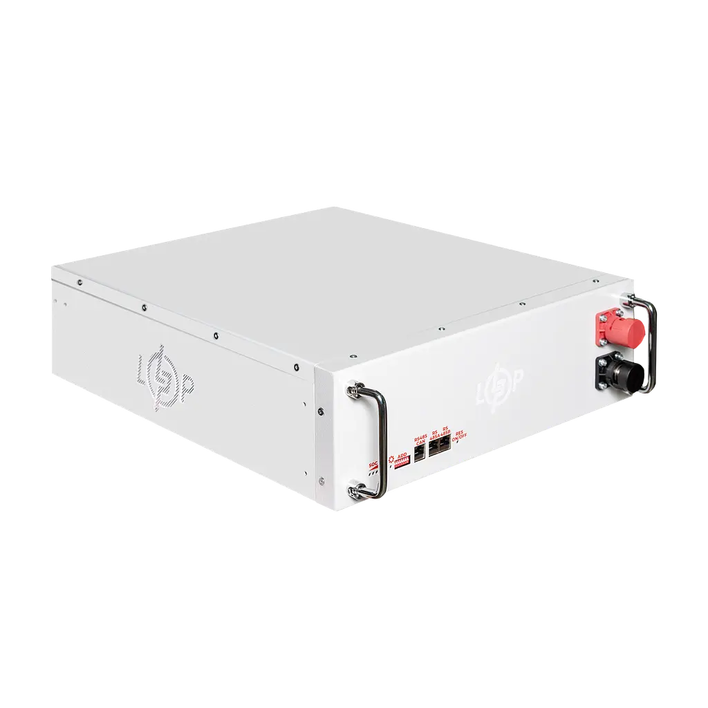Акумулятор LP LiFePO4 51,2V - 100 Ah (5120Wh) (BMS SP 100A/50А) RM RS485/CAN LCD WH - фото 3