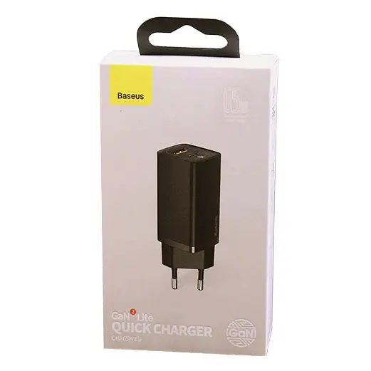 МЗП Baseus GaN2 Lite Quick ChargerC + U 65W EU Black - фото 3