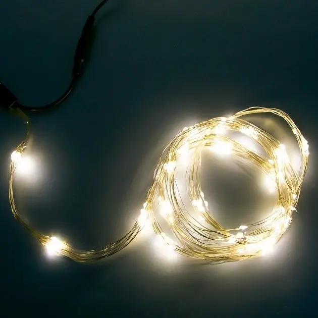Гірлянда Кінський хвіст Роса 20 ниток по 2м 400 LED USB 8 режимів Теплий білий (47714-701_259) - фото 7