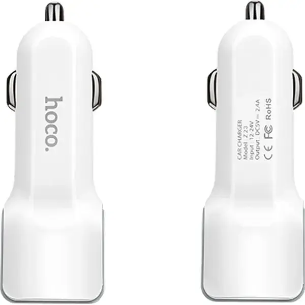Адаптер ОЗУ Hoco Z23 dual-port car charger 2USB 2.4A - фото 3