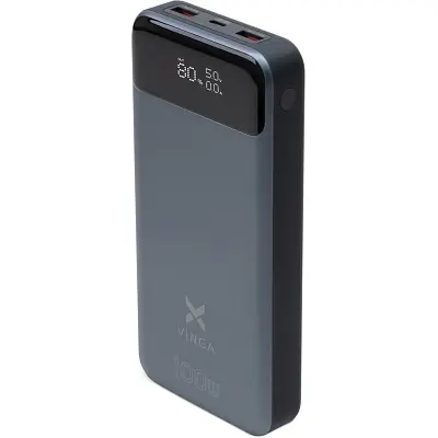 Батарея універсальна Vinga 30000 mAh 100W Display VA Grey (Li-Ion) (VPBB30100) - фото 10