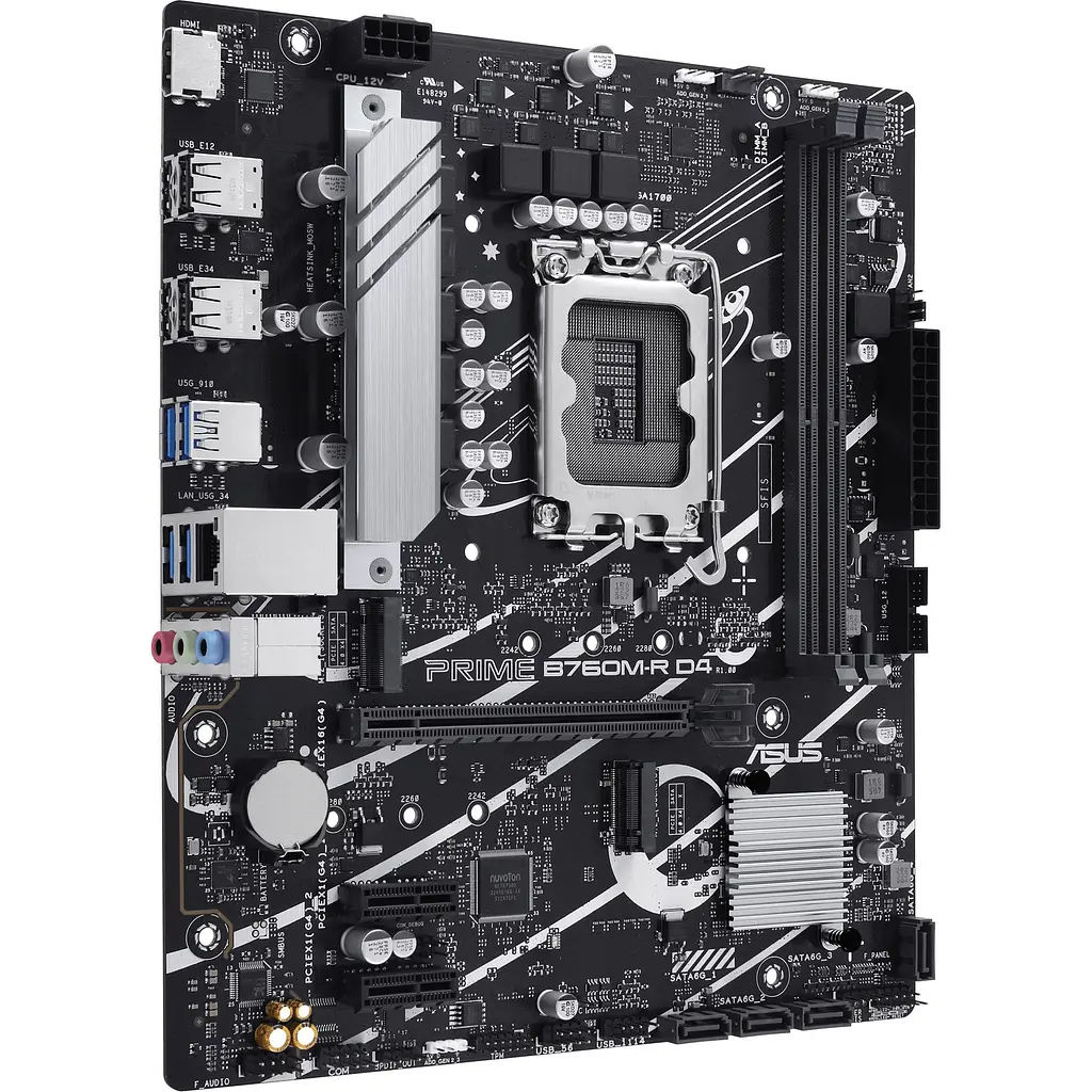 Материнська плата Asus Prime B760M-R D4 (90MB1HA0-M0EAY0) [147090] - фото 3