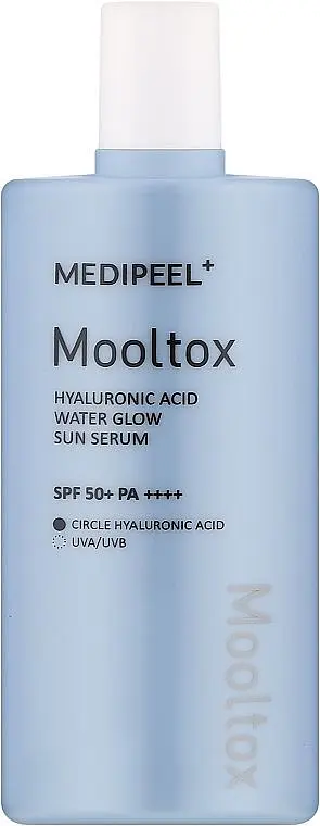 Зволожуюча сонцезахисна сироватка для обличчя Medi Peel Hyaluronic Acid Mooltox Water Glow Sun Serum SPF 50+ PA++++ 52 мл