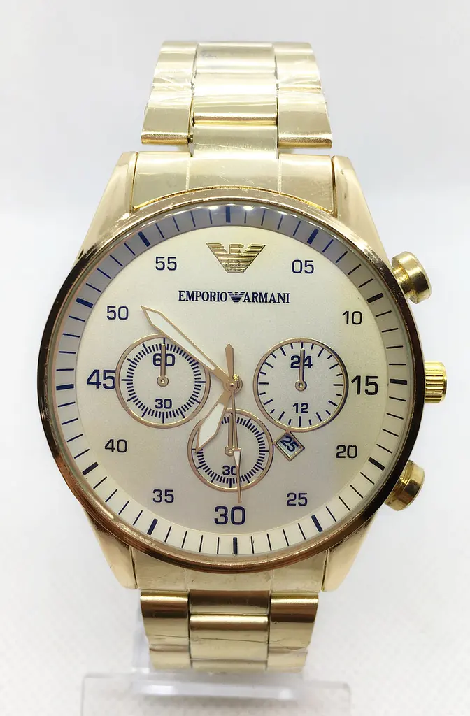 Наручний годинник чоловічий No Brand Emporio Armani Золотистий (IBW680Y) - фото 2
