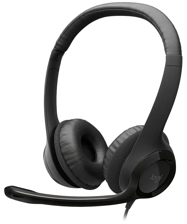 Навушники з мікрофоном - Гарнітура стерео Logitech H390 USB-C Midnight black (чорна) 981-001576