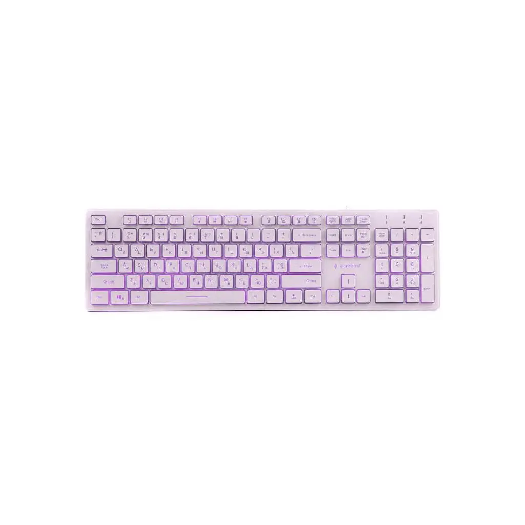 Клавіатура Gembird KB-UML3-01-W-UA USB White (KB-UML3-01-W-UA) - фото 3