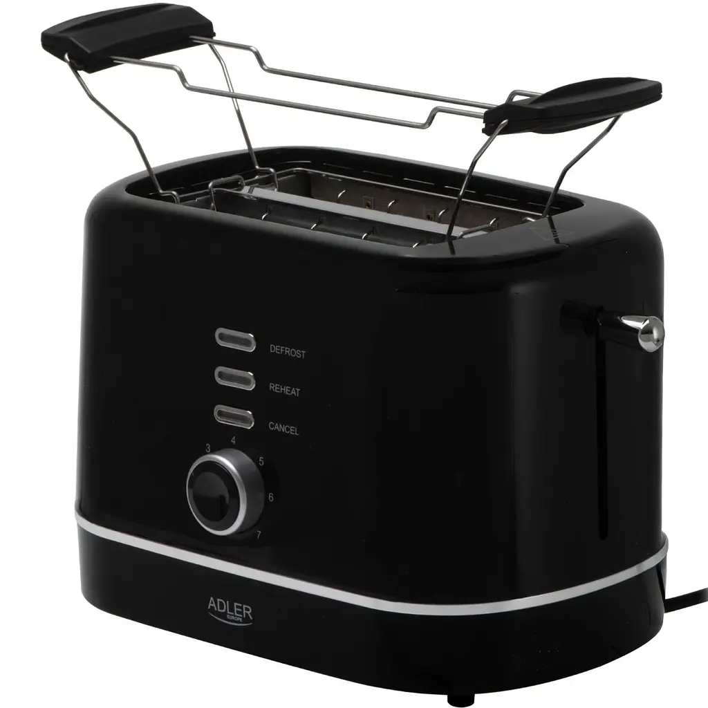 Тостер Adler AD 3224 black 850Вт/2 відділення/7 режимів підсмажування/розморожування/підігрів булок (AD3224B) - фото 9