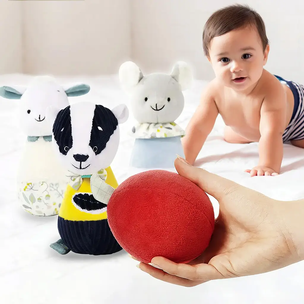 Развивающие мягкие кегли BabyOno Барсук Эдмонд и друзья  - фото 8