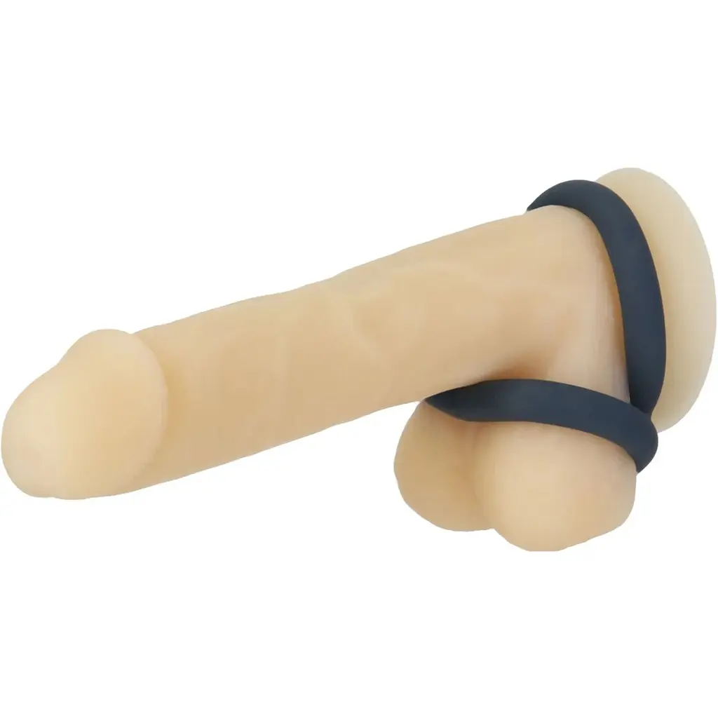 Подвійне ерекційне кільце Lux Active - Tug - Versatile silicone Cock Ring - фото 4