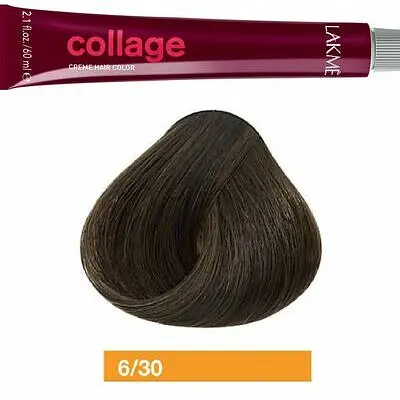Перманентная краска для волос Lakme Collage Creme Hair Color тон 6/30 (золотово темно русый) 60 мл - фото 2