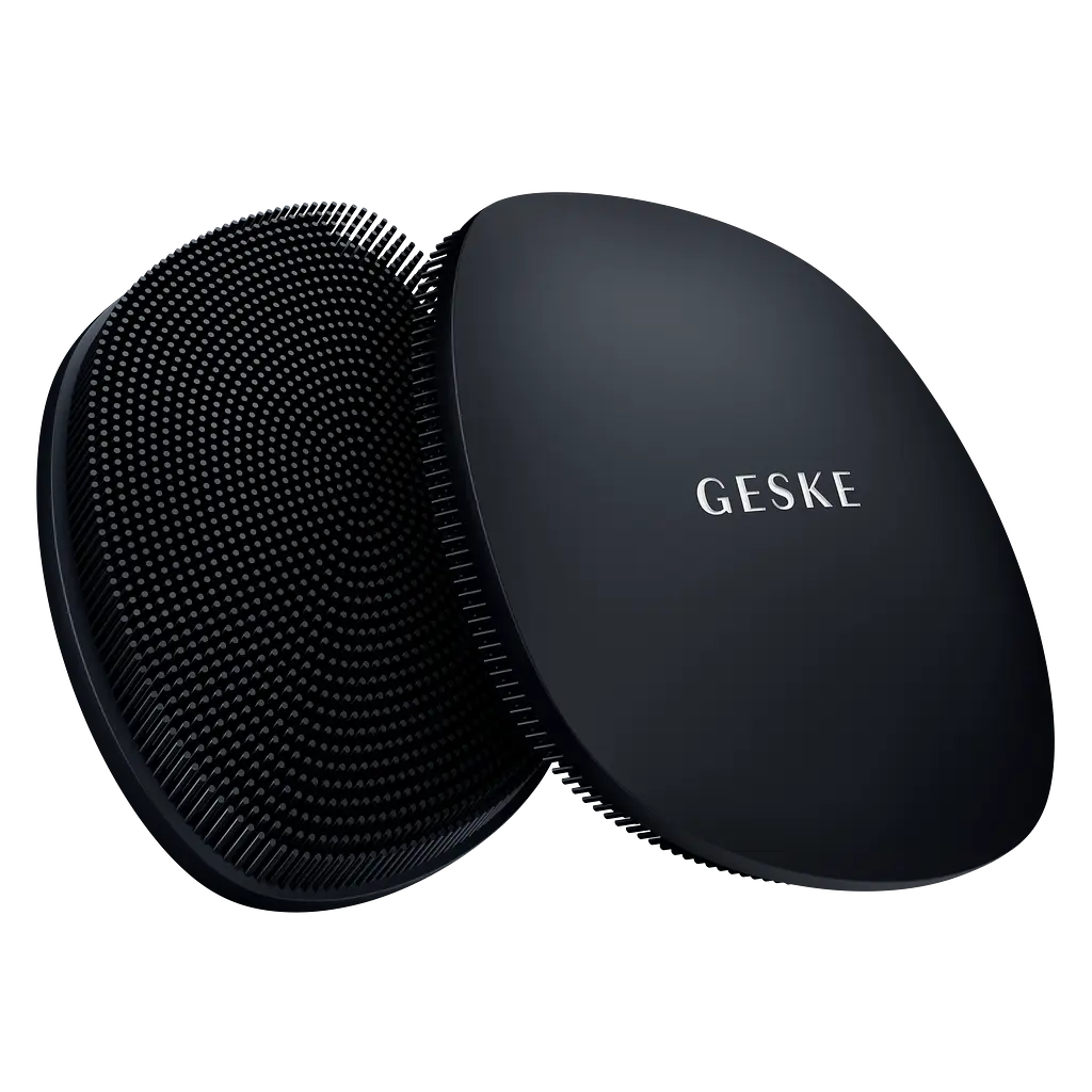 Щітка для обличчя GESKE Facial Brush 4 в 1 з тримачем чорна  - фото 6