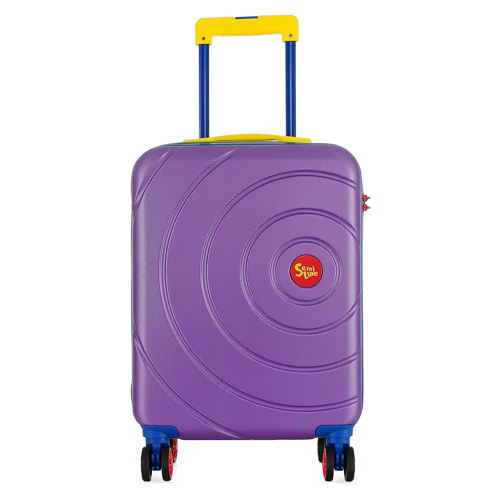 Валіза Semi Line 20 дюймів (S) дюймів (S) 40 л фіолетовий T5930-1 54.5x38x21 см ручна поклажа телескопічна ручка - фото 2