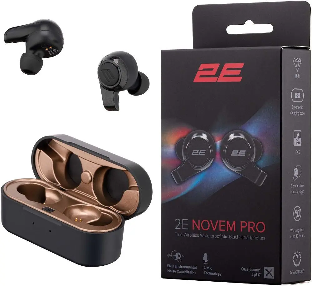 Bluetooth-гарнітура 2E Novem Pro Black (2E-EBTWNPBK) - фото 9