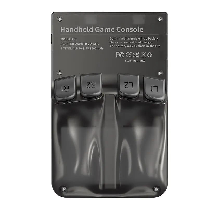 Портативная игровая консоль Kinhank K36 (R36S) Handheld 64GB (черная) + 16000 видеоигр - фото 8