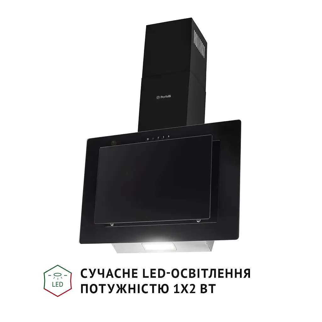 Витяжка декоративна похила PERFELLI DN 6142 BL LED - фото 4