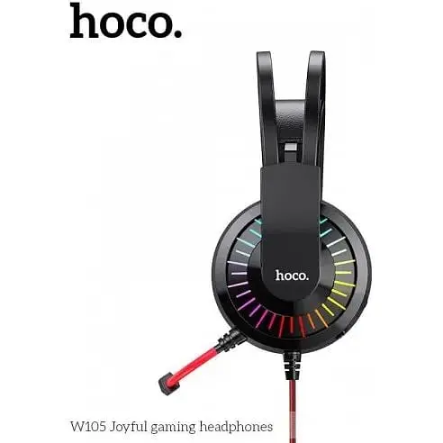 Навушники Hoco LED Joyful Gaming Headphones W105 чорно-сині 6931474754172 - фото 8