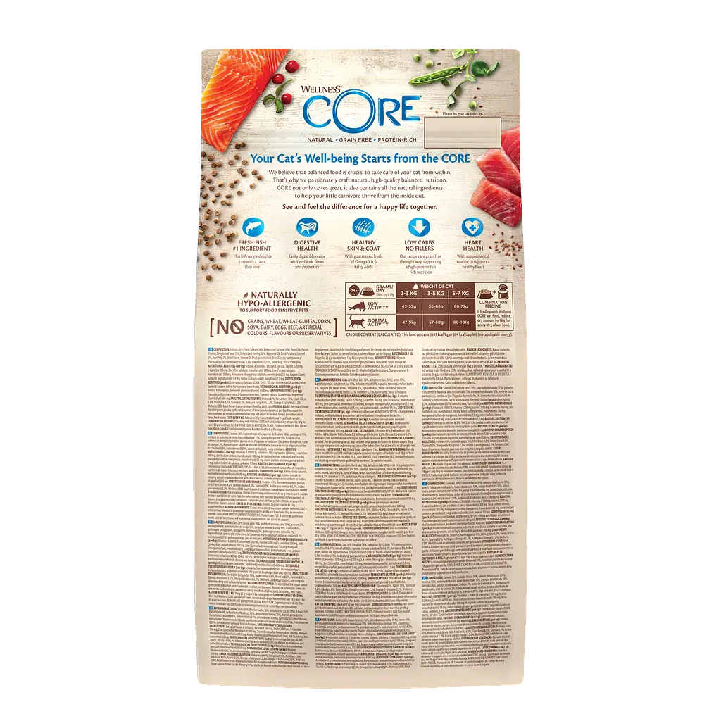 Сухий корм для дорослих котів Wellness CORE Adult Ocean з лососем та тунцем 1,75 кг - фото 2