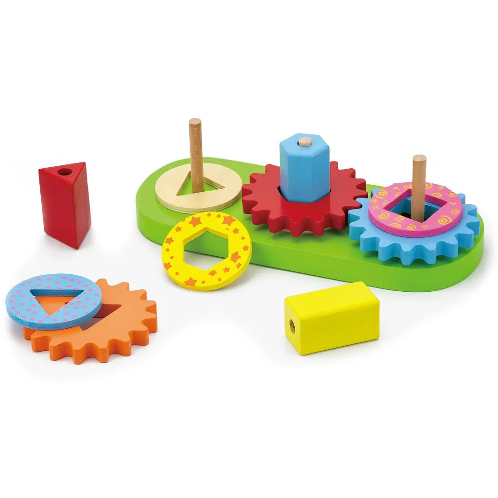 Пирамидка Viga Toys Шестерни деревянная (59611) - фото 2
